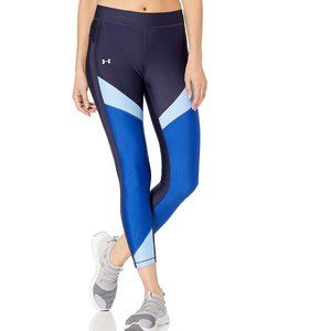 Under armour heat gear blue color block legging S